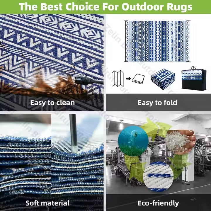 Custom Pattern Children Mat Floor Educational Prayer Mat Lightweight Foldable Outdoor Camping RV Patio Rug