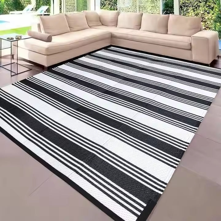 Factory Price Camping Mat PP Materials Weather-resistant Outdoor Rug Waterproof Patio RV Tailgate Party Outdoor Woven Carpet