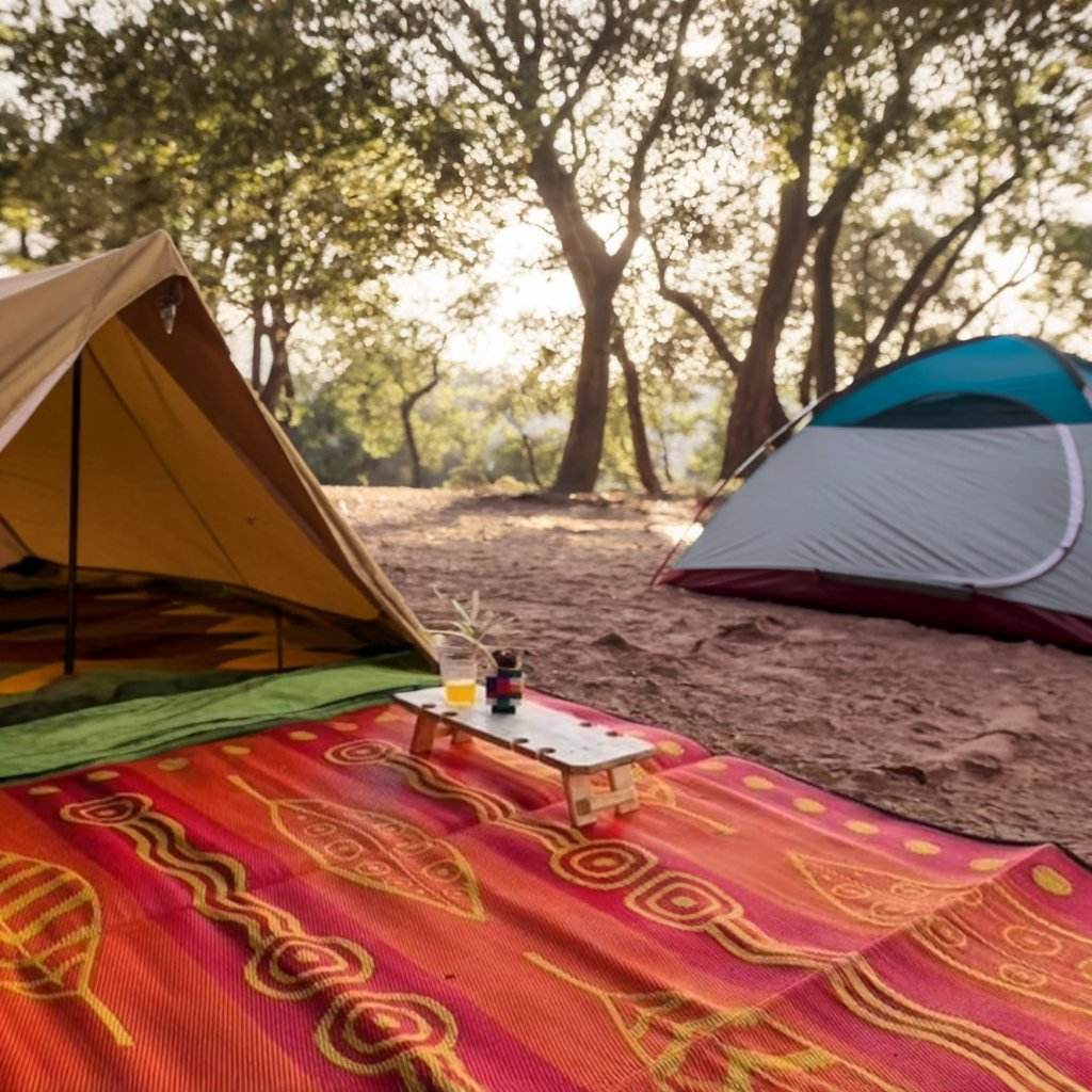 Portable Camping Mat pp Materials Pet-friendly Mildew Proof Waterproof Outdoor Carpet Rug Outdoor Beach Outdoor Carpet Rug