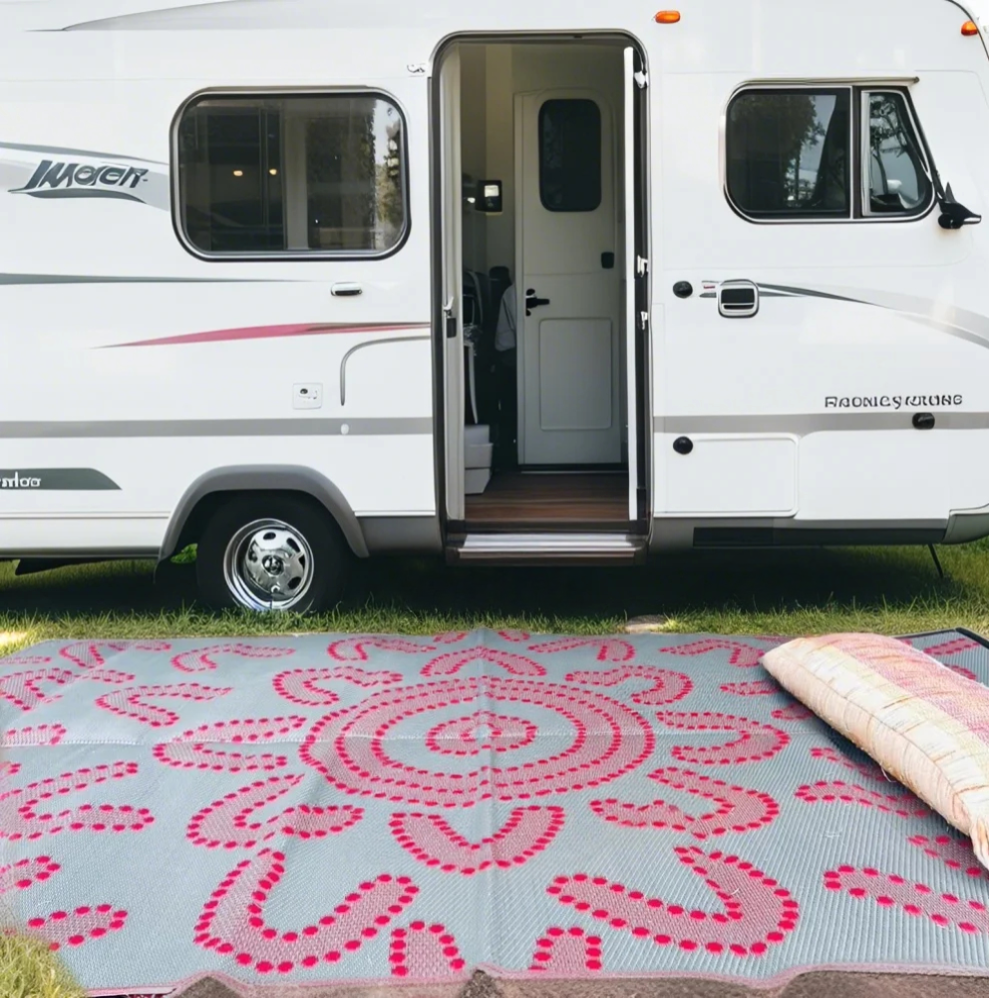 Fast Shipping Summer Mat pp Materials Resists Fading Uv-resistant Easy to Clean Outdoor Carpet Rug Beach Camping Outdoor Carpet