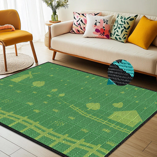 Custom Pattern Self Inflate Camping Mat PP Materials Mildew Proof Lightweight Picnic Plastic Mat Outdoor Woven Carpet