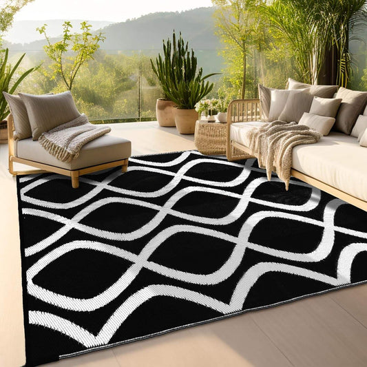 Custom Pattern Custom Floor Mat PP Materials UV-resistant Outdoor Rug Waterproof Garden Courtyard Outdoor Carpet Rug