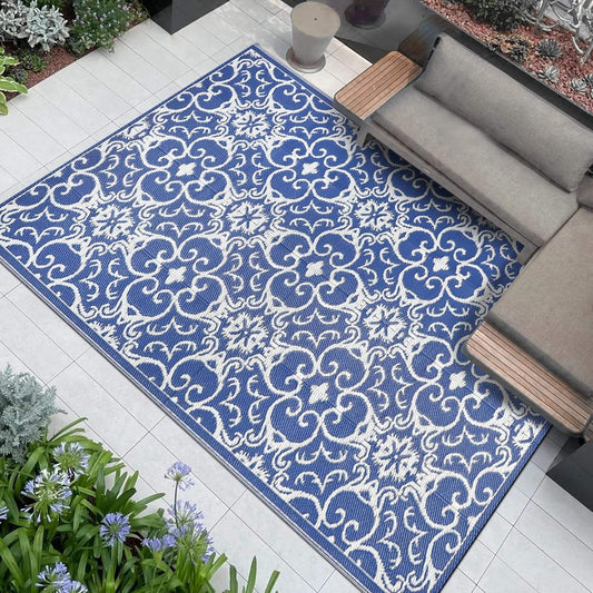 Custom Pattern Outdoor Plastic Mat PP Materials Pet-friendly Outdoor Rug Patio Hallway Indoor Outdoor Carpet Waterproof