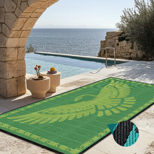 High Quality Outdoor Plastic Straw Rug Kids Prayer Poolside Garden Courtyard Mat Children Easy to Maintain Foldable pp Mat Floor