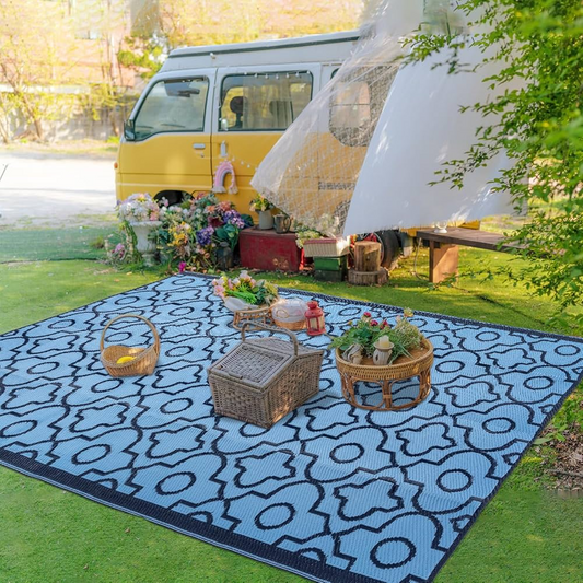 Hot Sale Camping Mat Polypropylene Water-resistant Interlocking Plastic Floor Mat Patio RV Camping Outdoor Carpet Rug