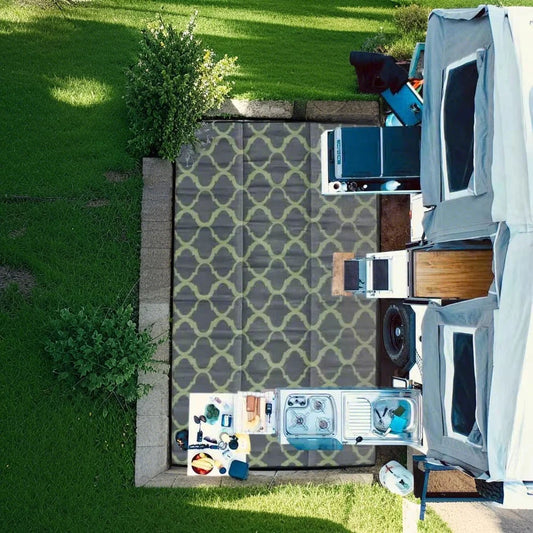 High Quality Outdoor Mat Custom pp Materials Resists Fading Uv-resistant Easy to Clean Outdoor Carpet Rug caravan Blanket
