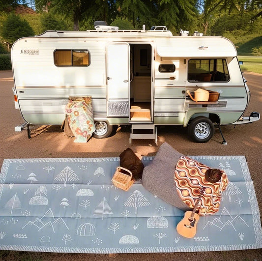 Manufacturer Outdoor Mat Custom pp Materials Durable Easy to Clean Reversible Outdoor Rug Rv Camping Outdoor Woven Carpet