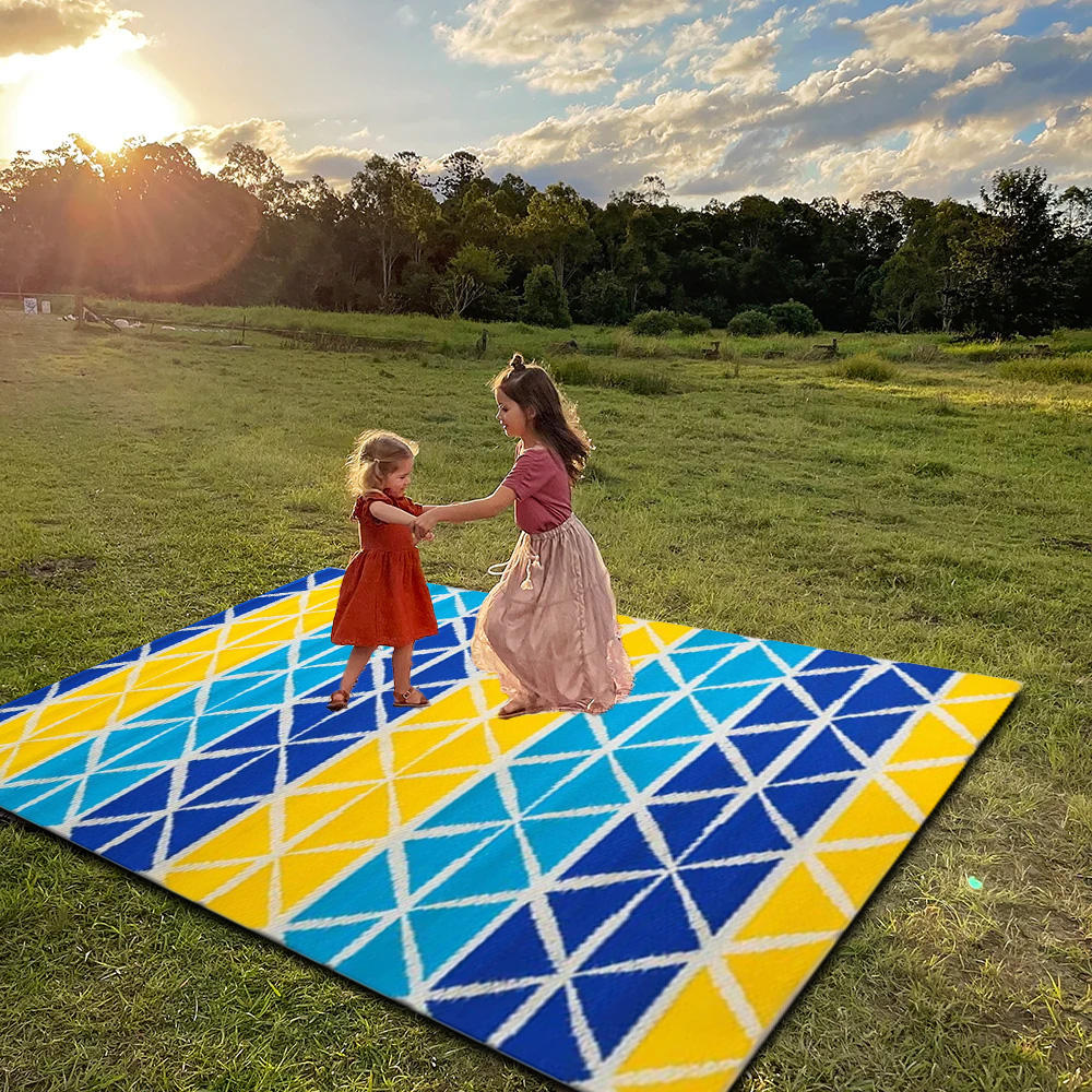 Customized Outdoor Mat Custom Polypropylene Uv-resistant Water-resistant Pet-friendly Outdoor Carpet Rug Picnic Outdoor Carpet