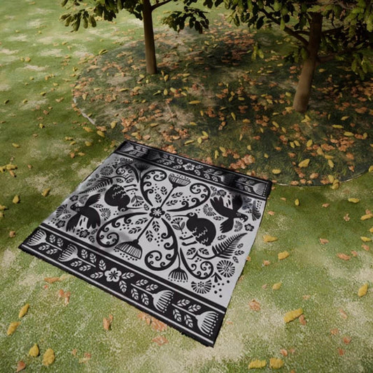 Portable RV Outdoor Rug Durable Reversible PP Materials UV Resistant Waterproof Caravan Camping Carpet