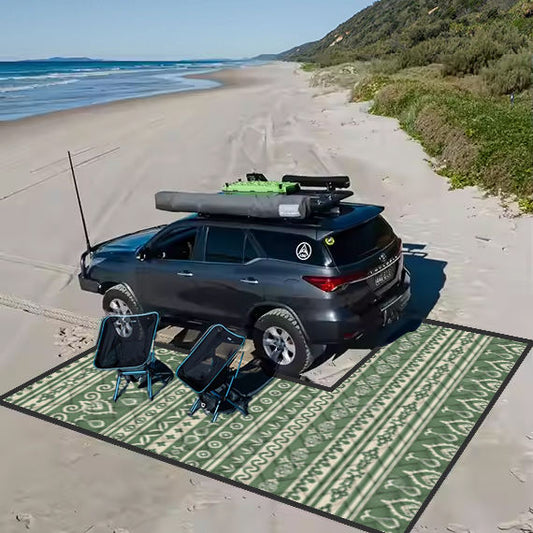 New Arrival L Shaped RV Outdoor Mat PP Materials Resists Fading Outdoor Rug Waterproof Durable Foldable Outdoor Carpet