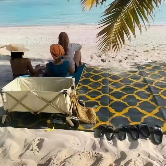 Wholesale Outdoor Mat Custom pp Materials Resists Fading Uv-resistant Easy to Clean Outdoor Rug Waterproof caravan Blanket
