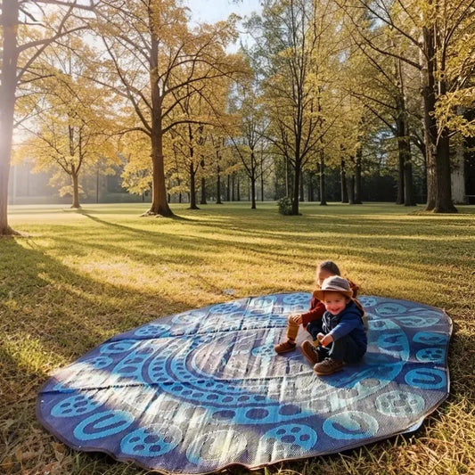 Custom Size Safety Outdoor Mats pp Materials Washable Reversible Stain Resistant Outdoor Rug Waterproof Camping caravan Blanket