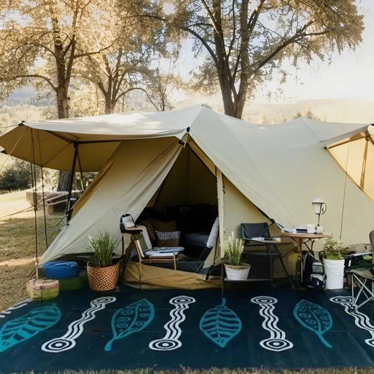 High Quality Outdoor Mat Custom pp Materials Uv-resistant Washable Pet-friendly Outdoor Carpet Rug Rv Camping Outdoor Carpet