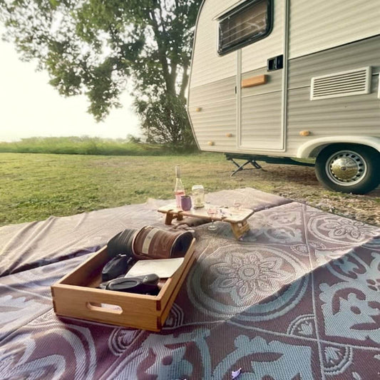 Hot Sale Outdoor Mat Custom pp Materials Washable Easy to Clean Plastic Carpet Mat Rv caravan Camping Outdoor Carpet Waterproof