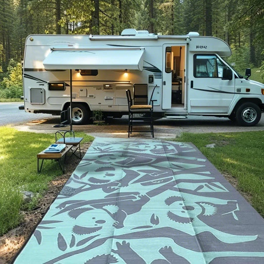 Manufacturer Summer Mat PP Materials Durable Mildew Proof Outdoor Plastic Straw Rug RV caravan Outdoor Woven Carpet Waterproof